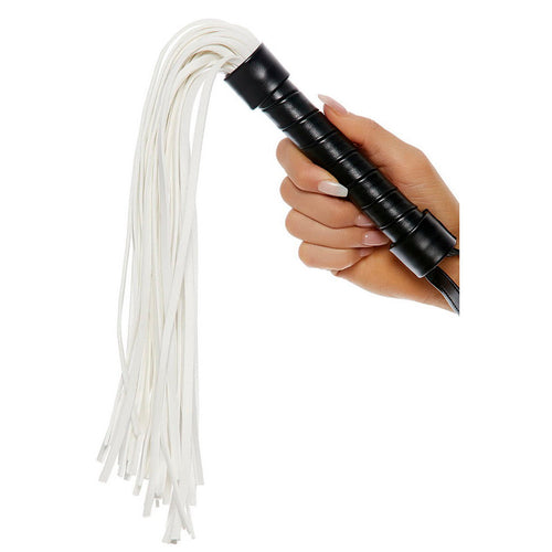 LacyNaughty™ White Fringe Whip